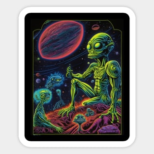 Aliens -  outta this world Sticker